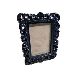 Michaels Ornate Baroque Dark Blue Rectangular Picture Frame Small Tabletop